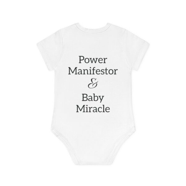 Power Manifestor & Baby Miracle Organic Short Sleeve Bodysuit - Image 3